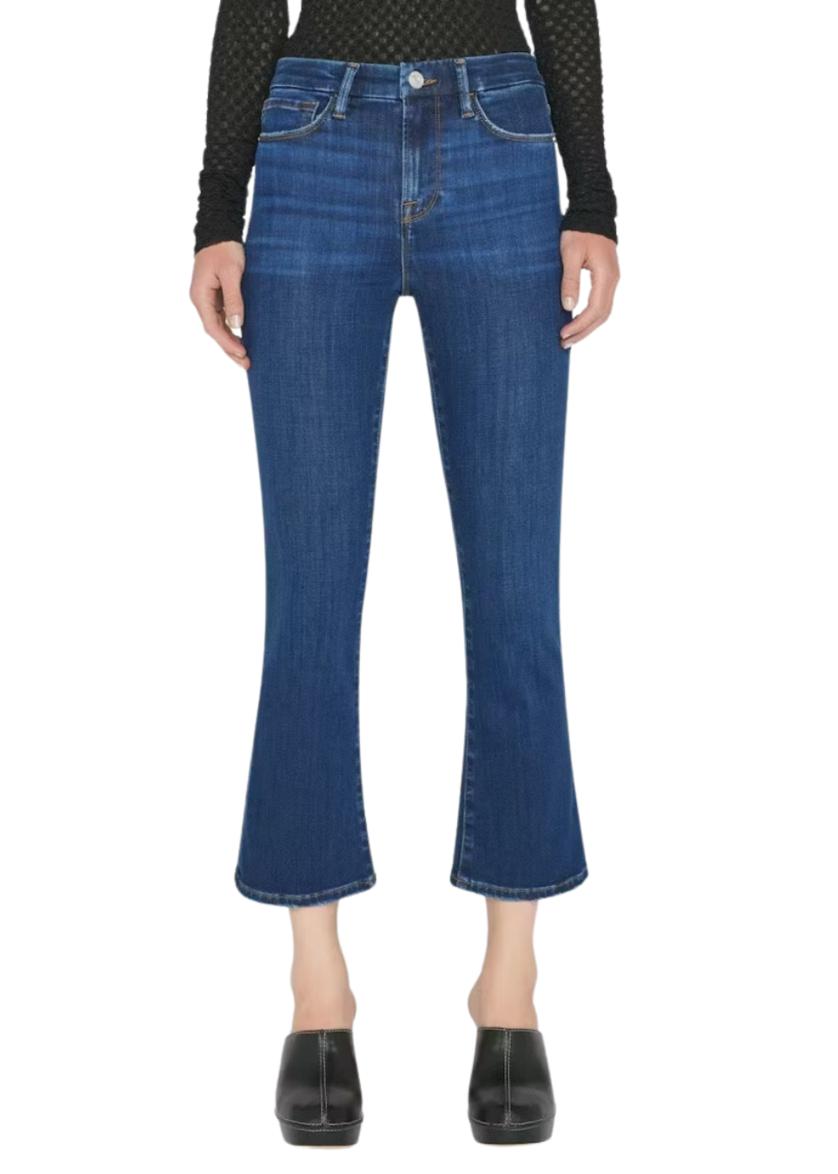 FRAME LE CROP MINI BOOT RAW STAGGER