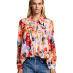 SMYTHE CLASSIC SHIRRED BLOUSE