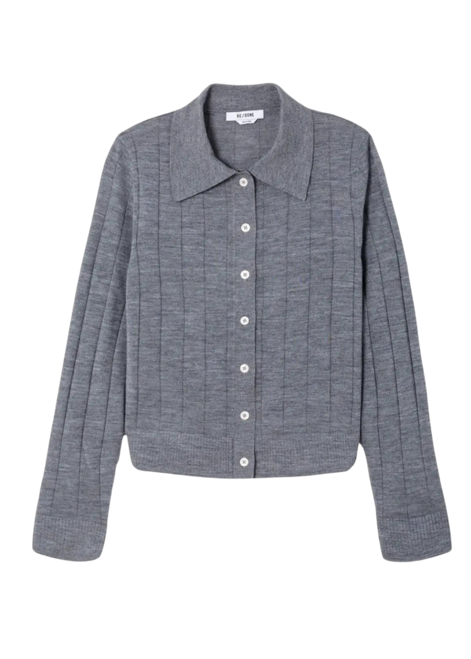 RE/DONE CAROLINE RIB CARDIGAN