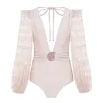 PAT BO SEASHELL LYCRA LONG SLEEVE SWIMSUIT