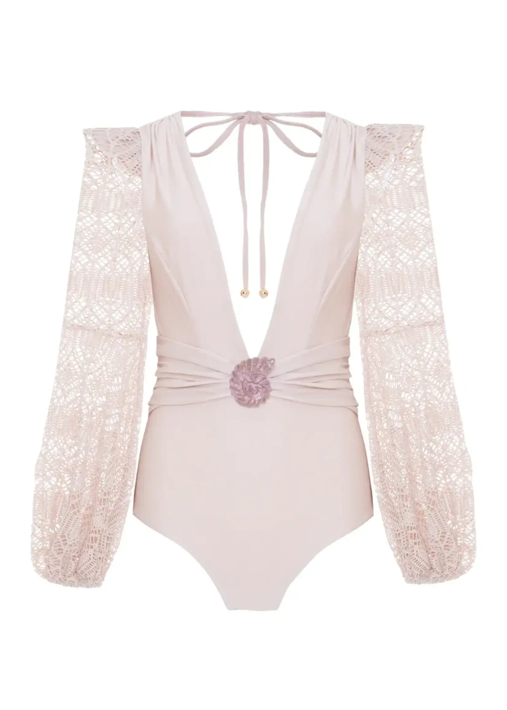 PAT BO SEASHELL LYCRA LONG SLEEVE SWIMSUIT