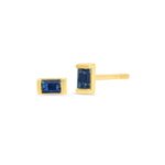 ERINESS BLUE SAPPHIRE BAGUETTE STUDS