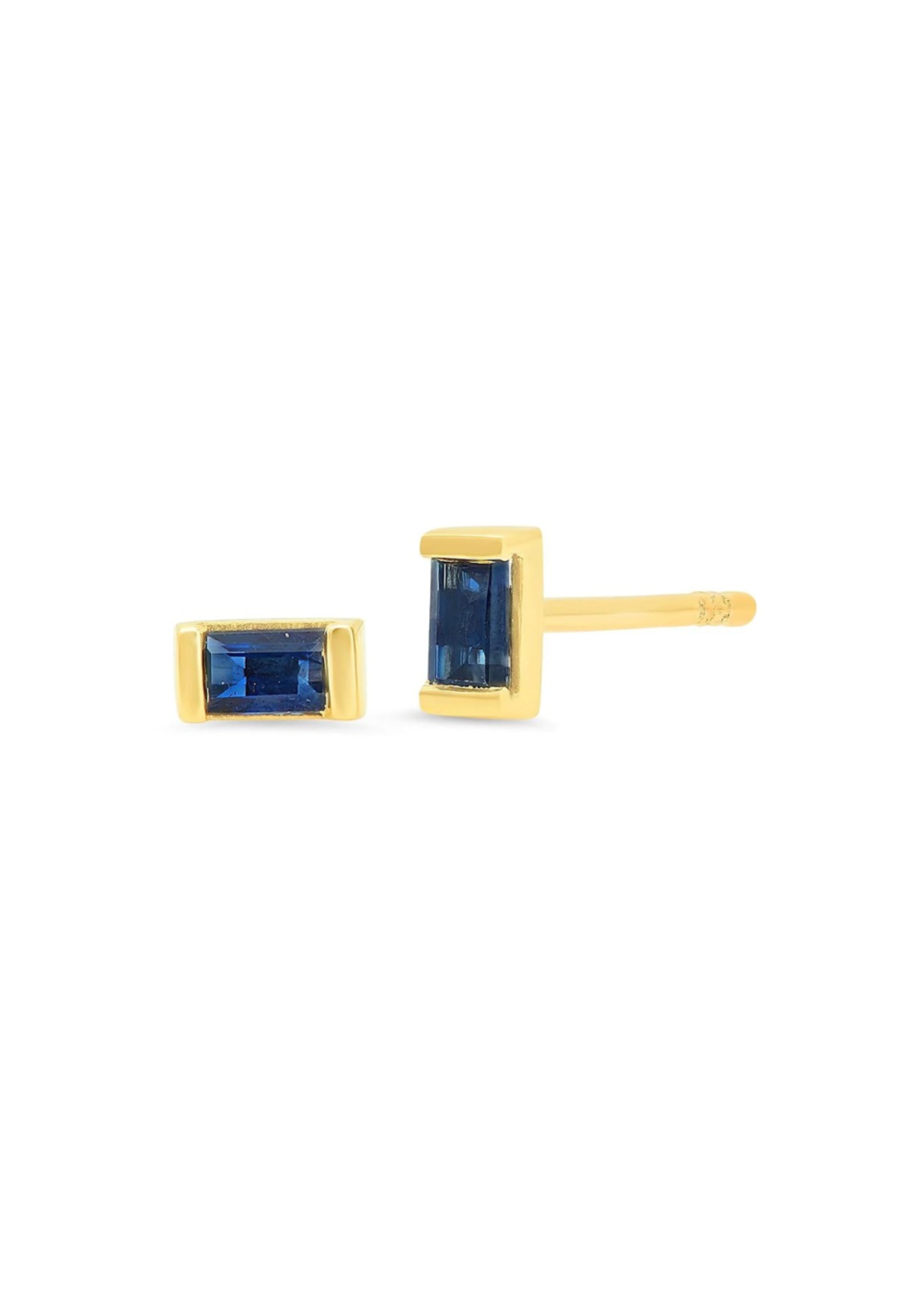 ERINESS BLUE SAPPHIRE BAGUETTE STUDS
