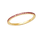 ERINESS 14K YELLOW GOLD PINK SAPPHIRE ETERNITY BAND