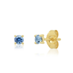 ERINESS 14K YELLOW GOLD BLUE SAPPHIRE STUDS