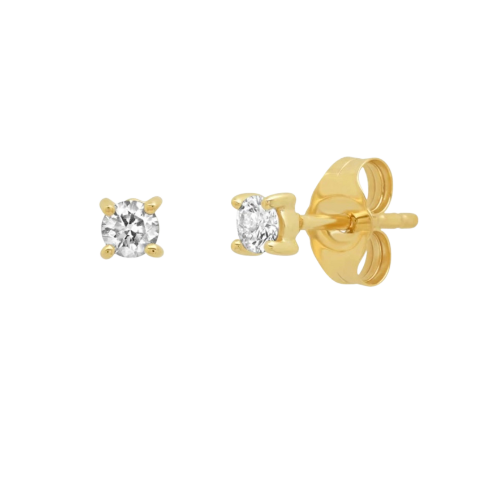 ERINESS 14K YELLOW GOLD DIAMOND STUDS