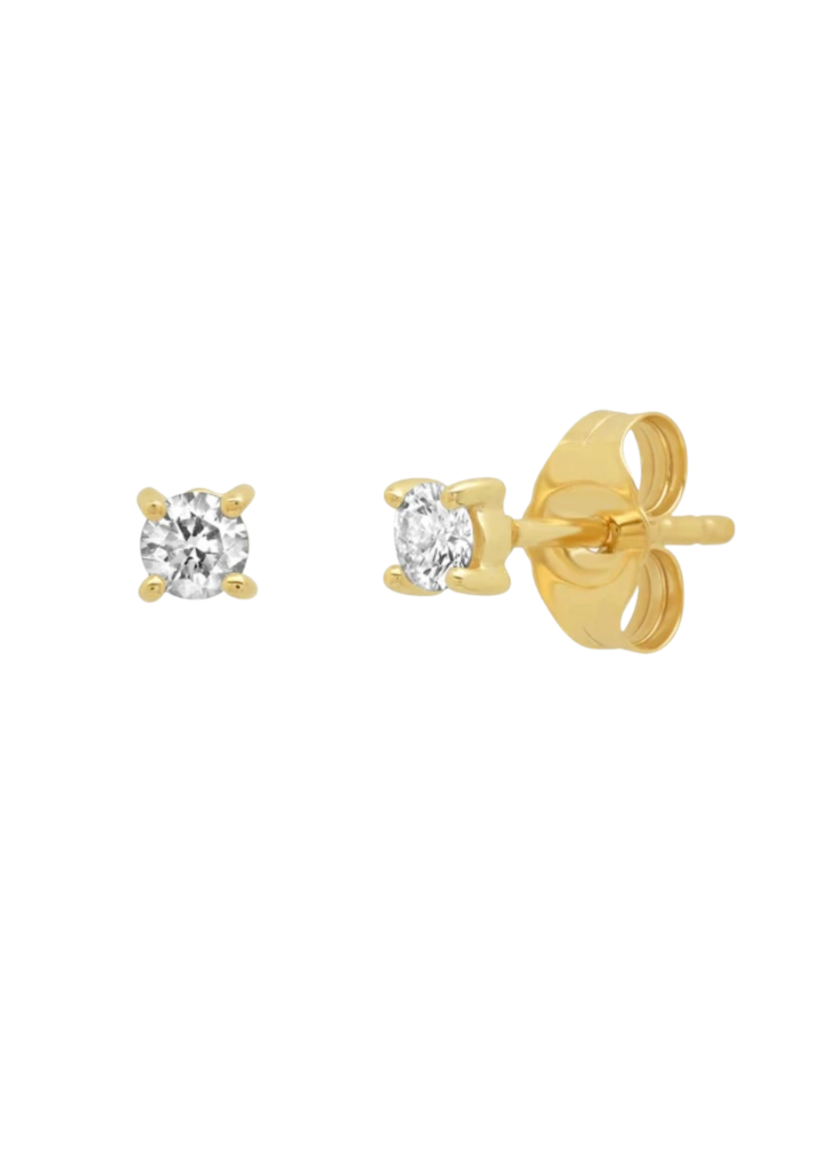 ERINESS 14K YELLOW GOLD DIAMOND STUDS