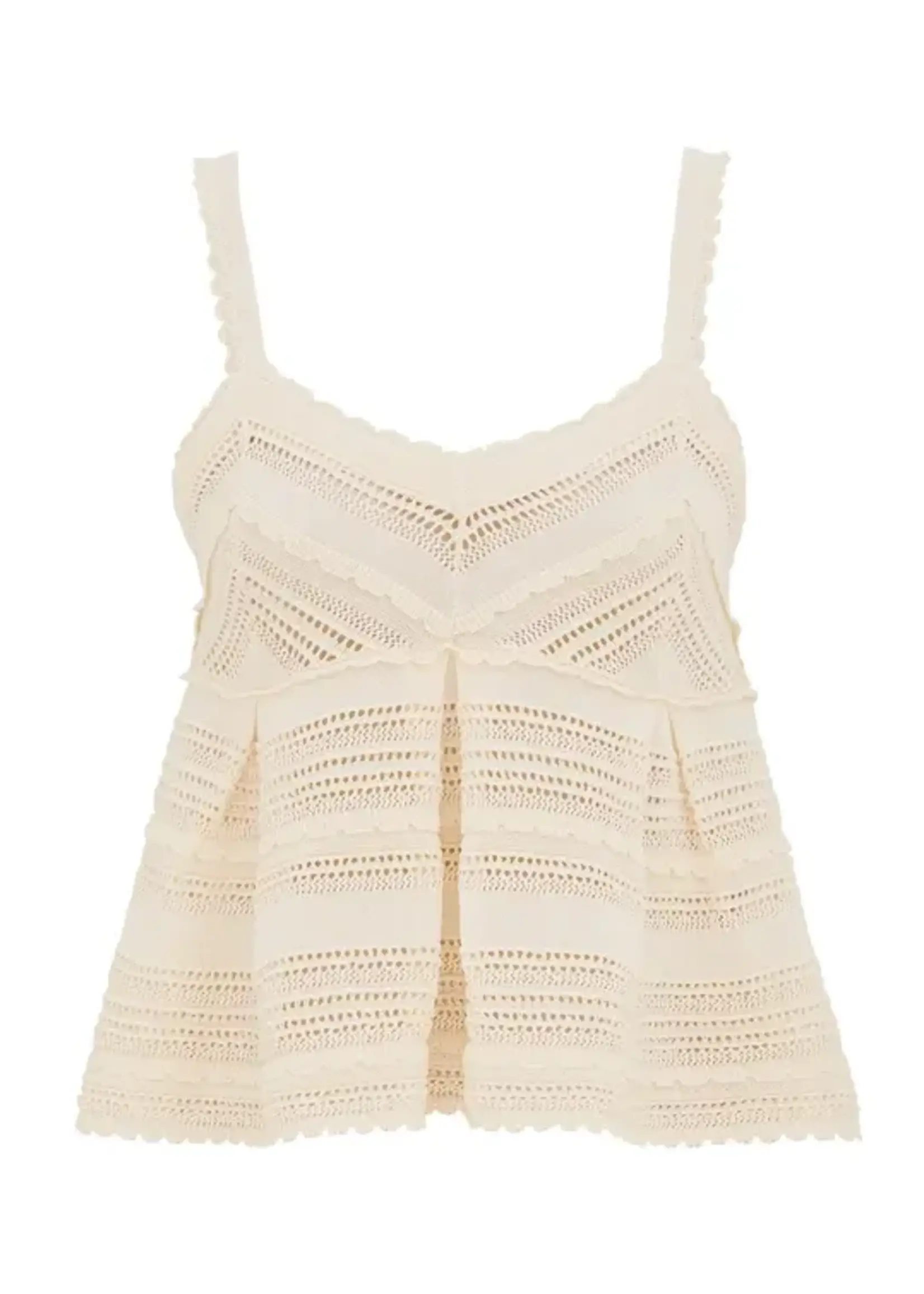 ZIMMERMANN LUCKY LACE KNIT TANK