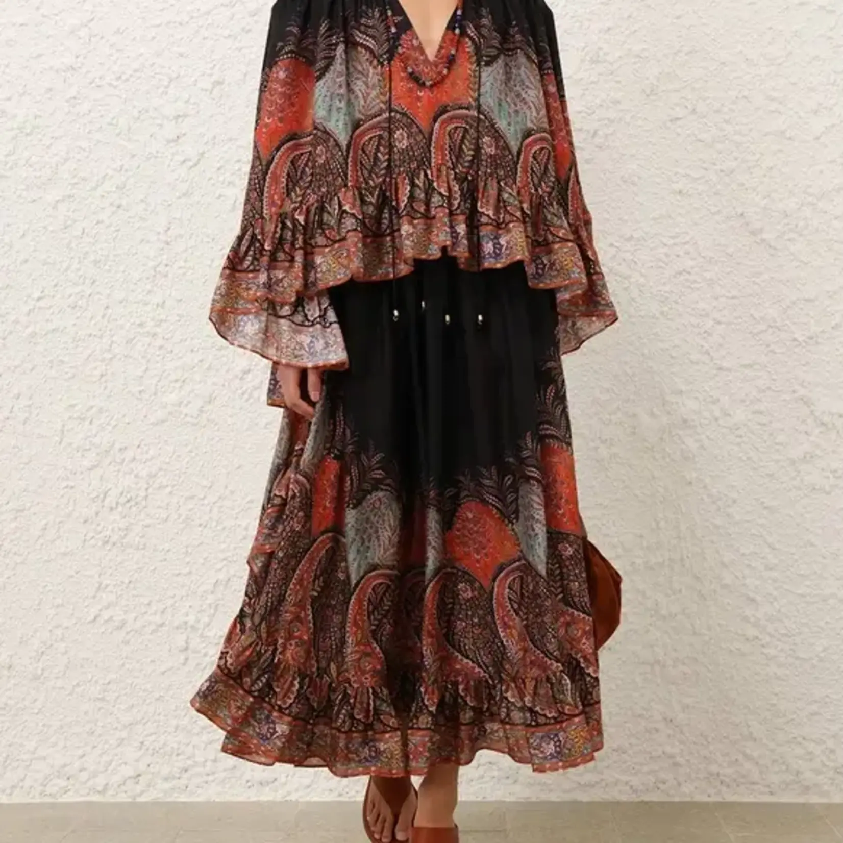 ZIMMERMANN RHIANNON RUFFLE MAXI SKIRT