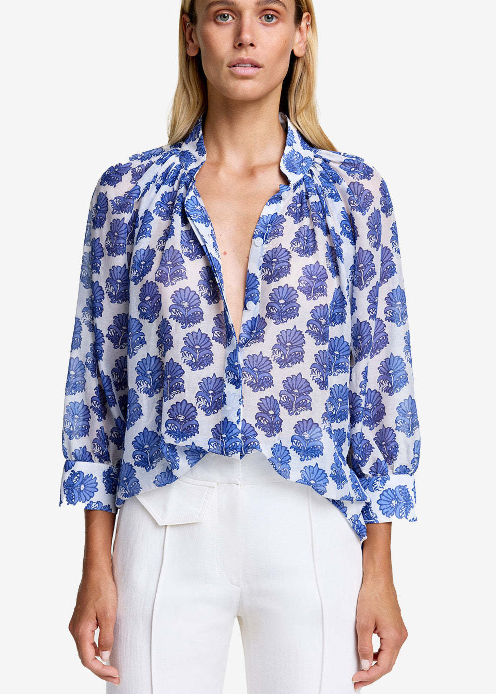 SMYTHE GATHERED BLOUSE