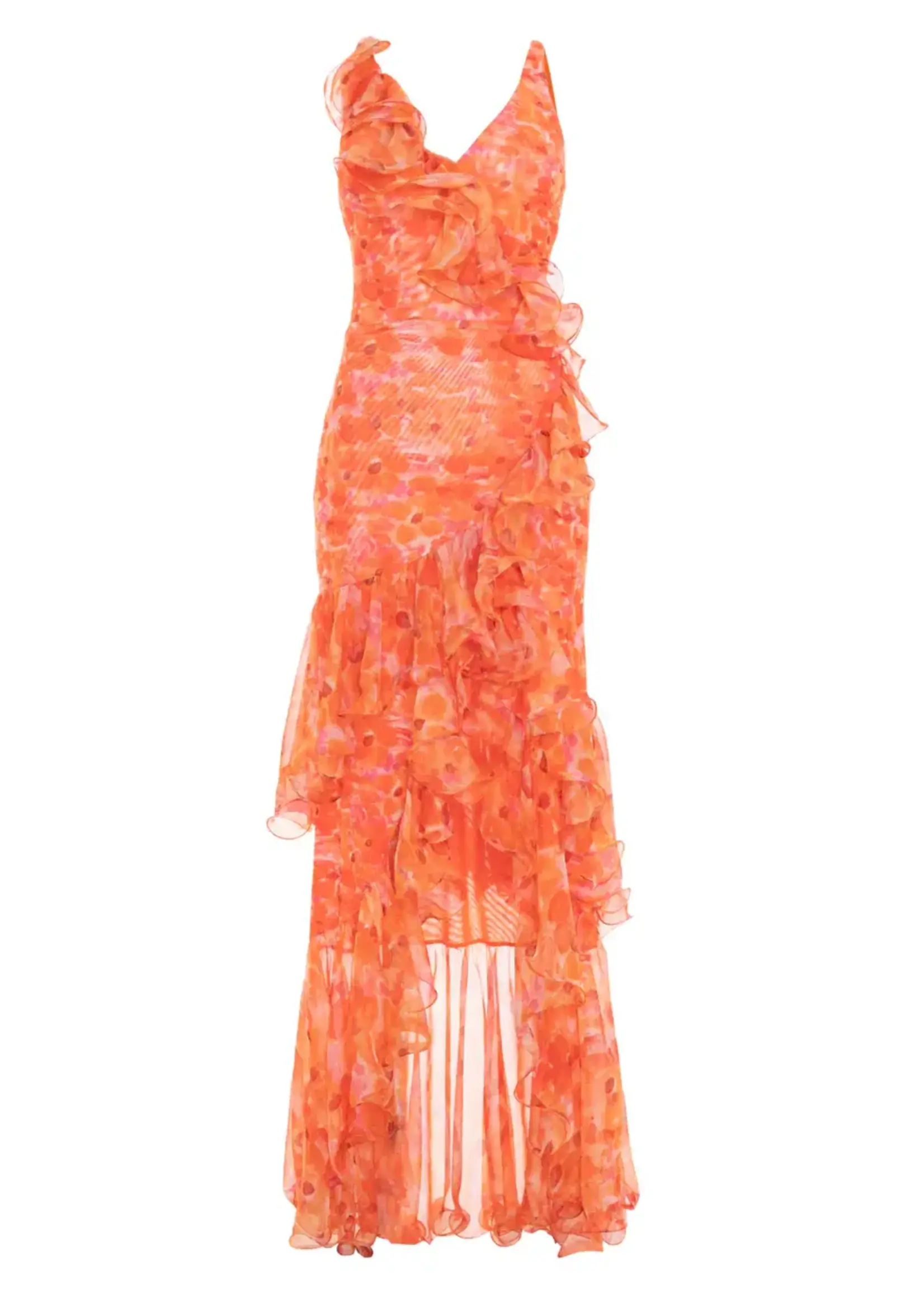 PAT BO MYOSOTIS FLUTTER GOWN