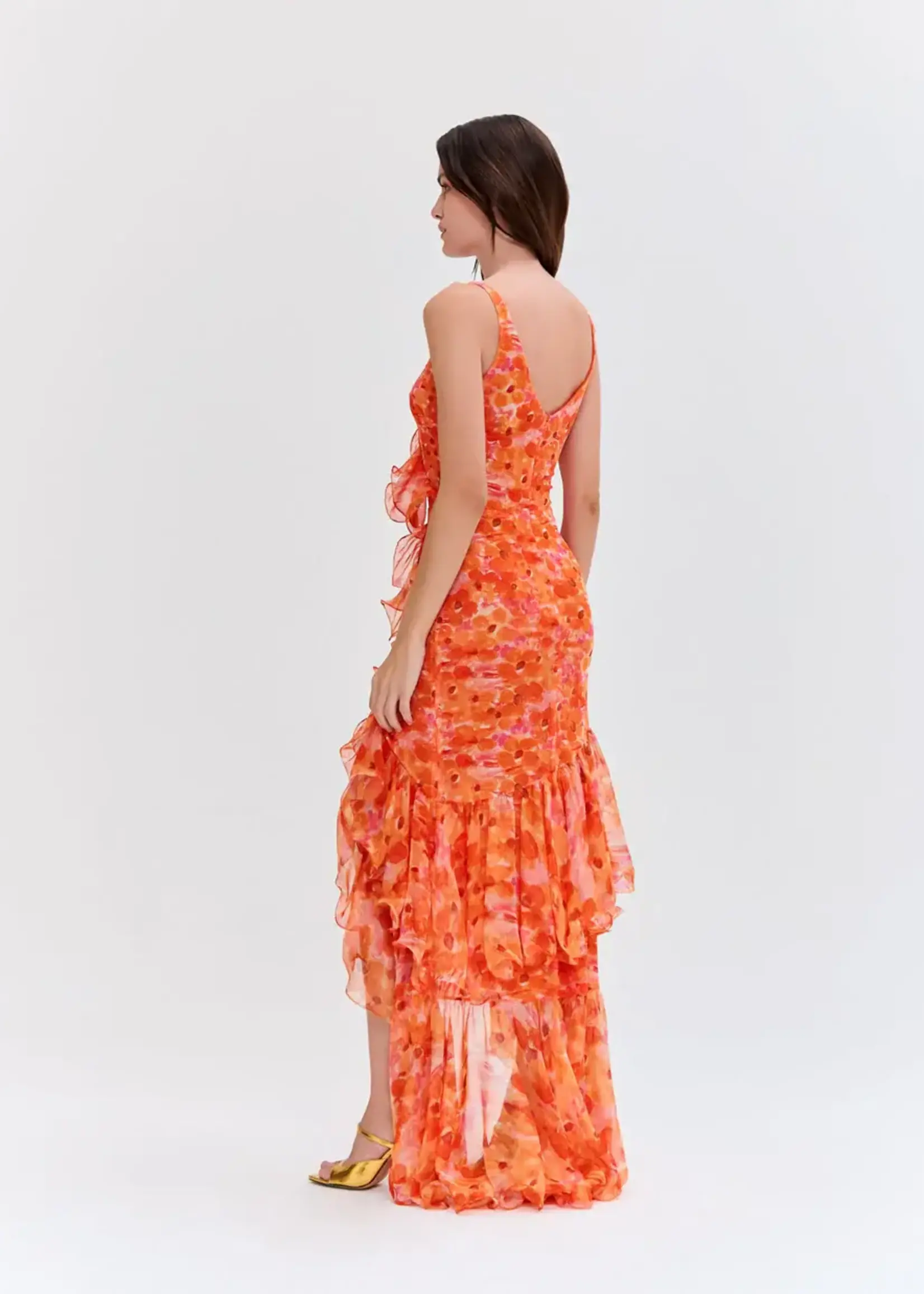 PAT BO MYOSOTIS FLUTTER GOWN