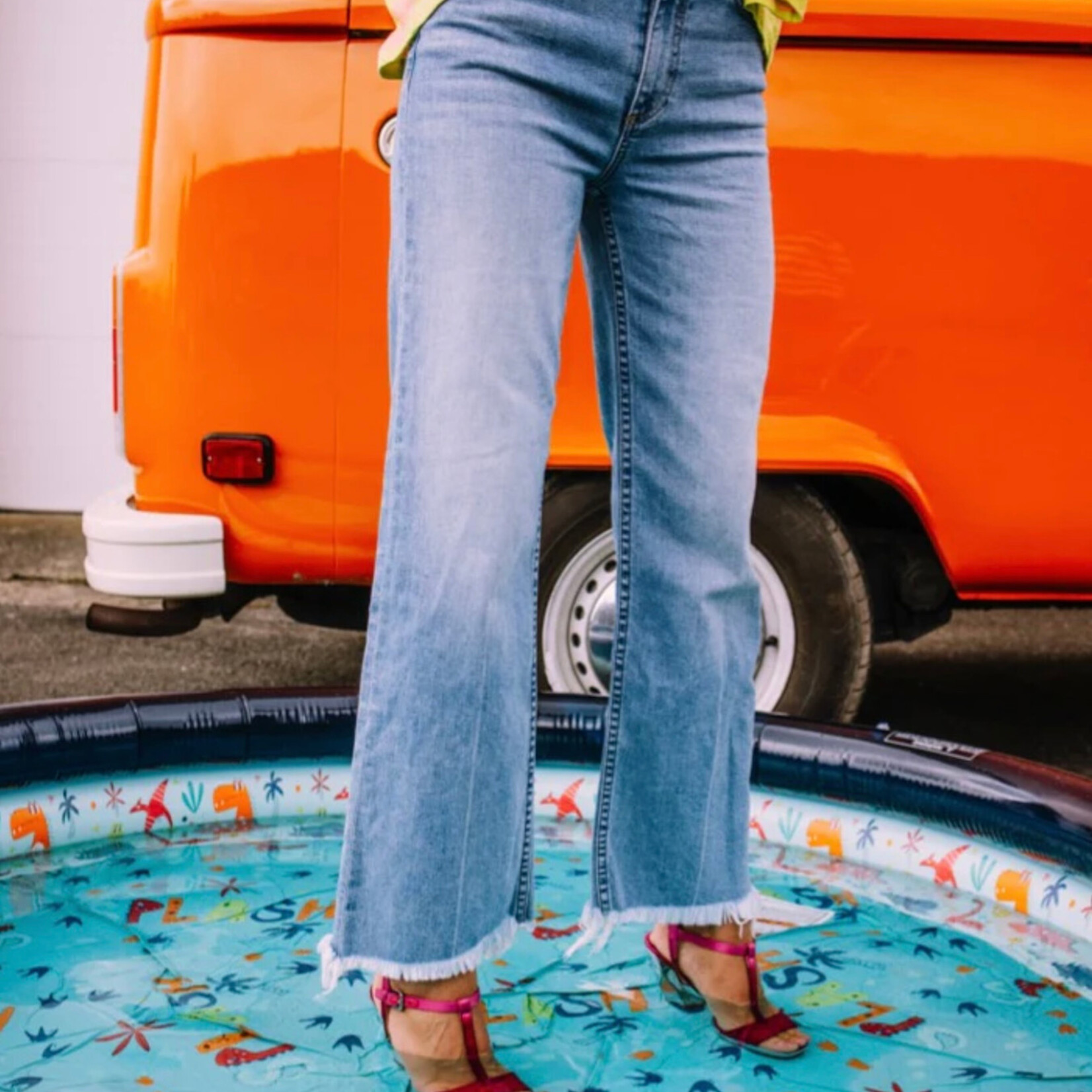 ASKKNY CROP WIDE LEG JEAN