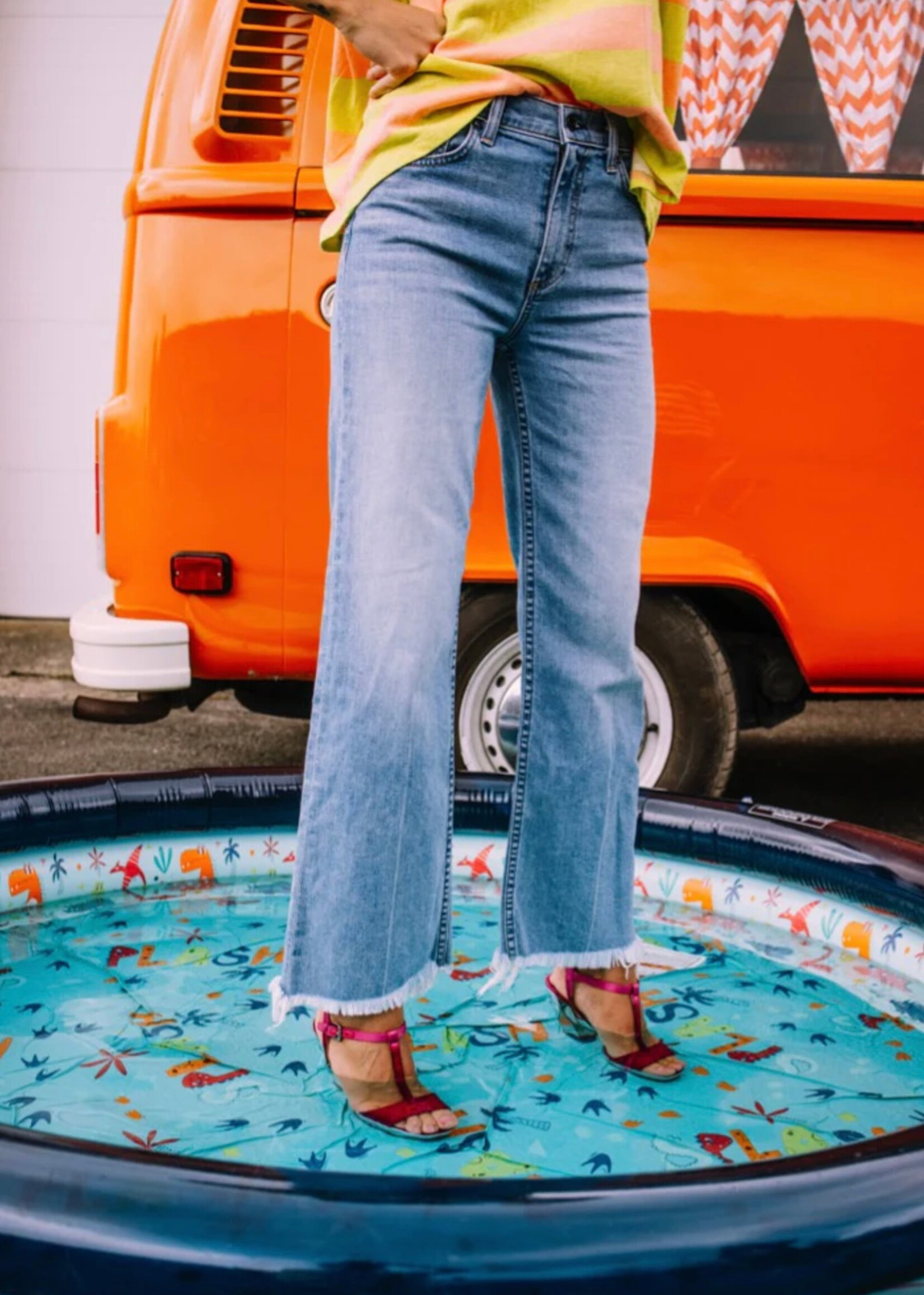 ASKKNY CROP WIDE LEG JEAN