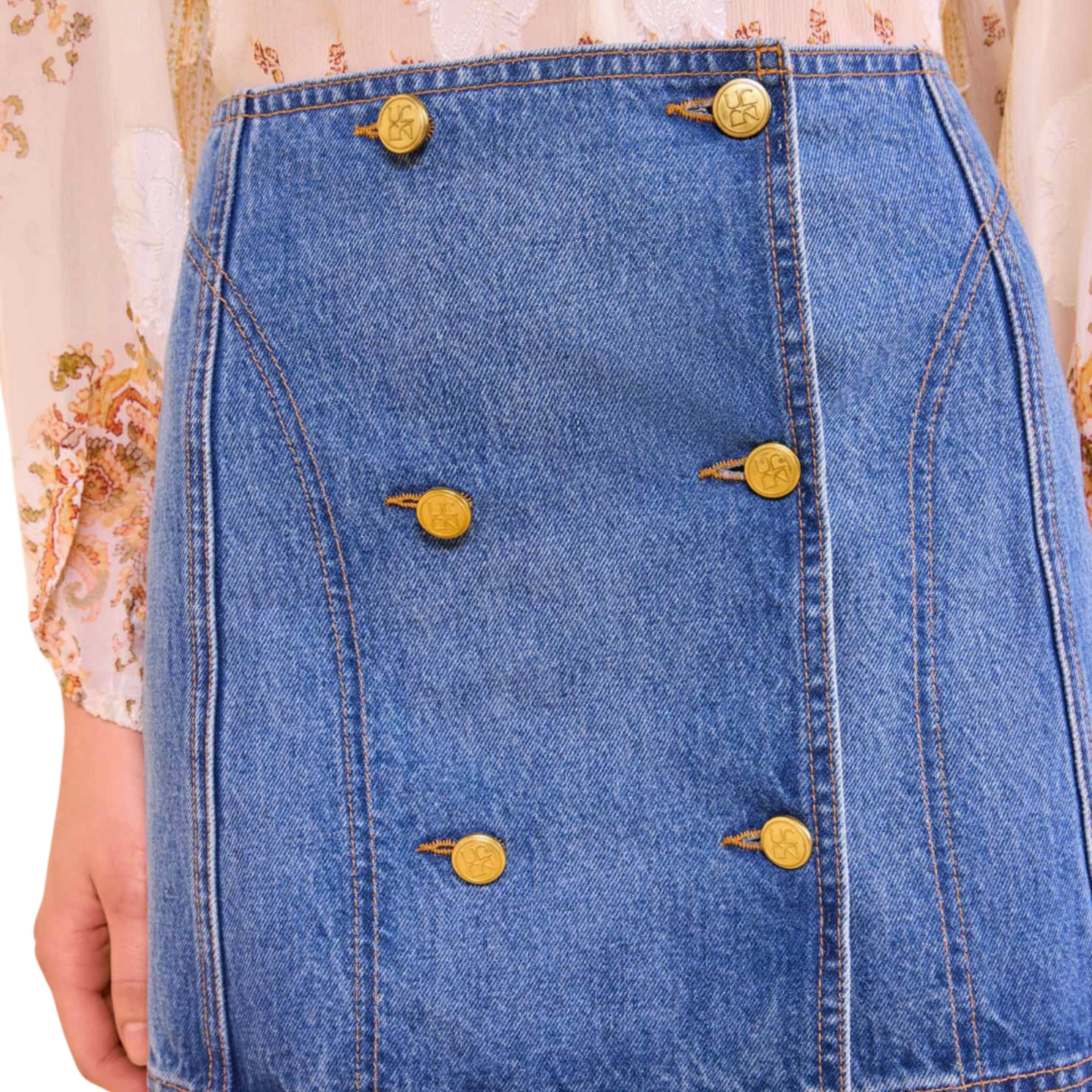 ULLA JOHNSON THE CLARA MINI DENIM SKIRT