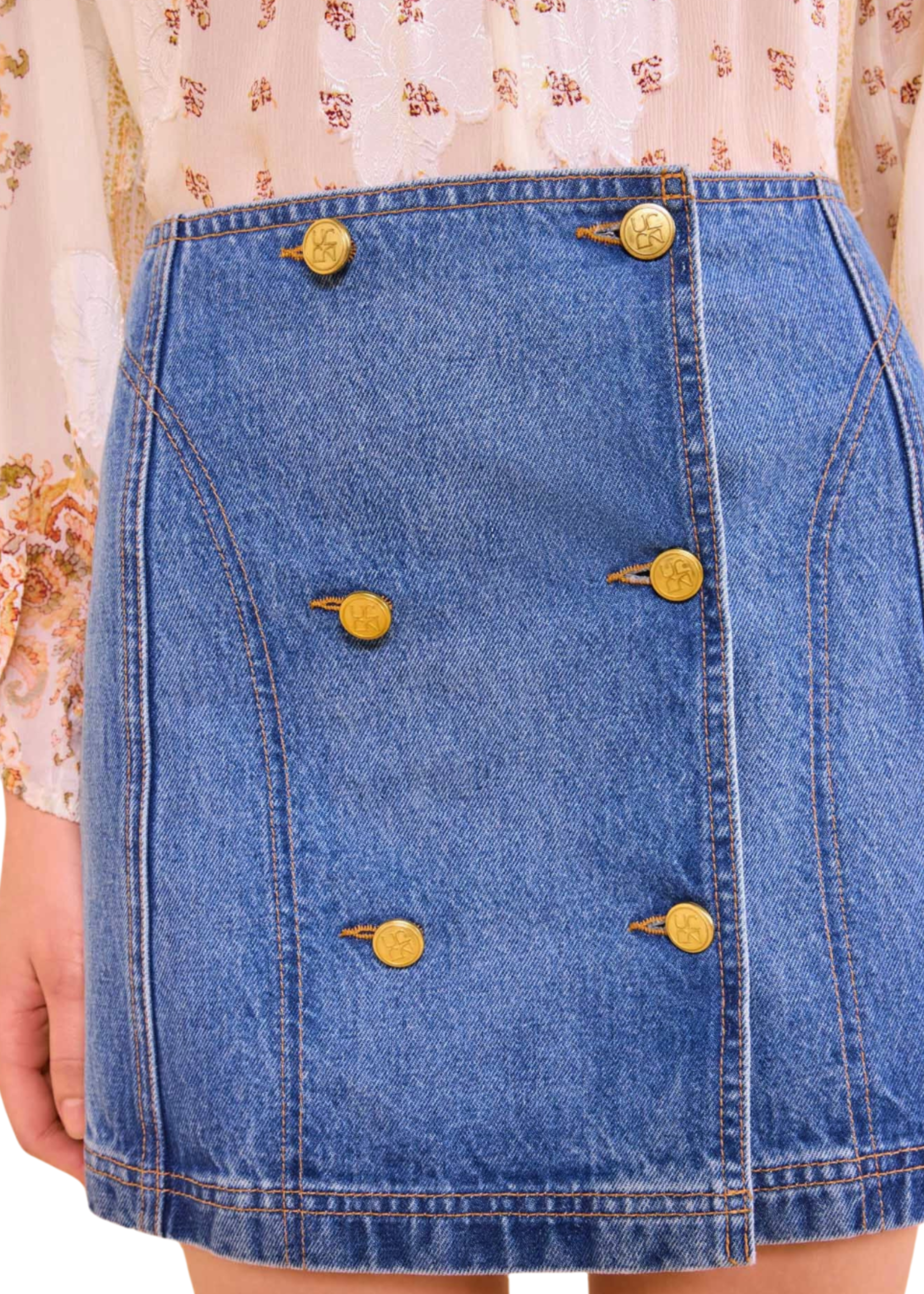 ULLA JOHNSON THE CLARA MINI DENIM SKIRT