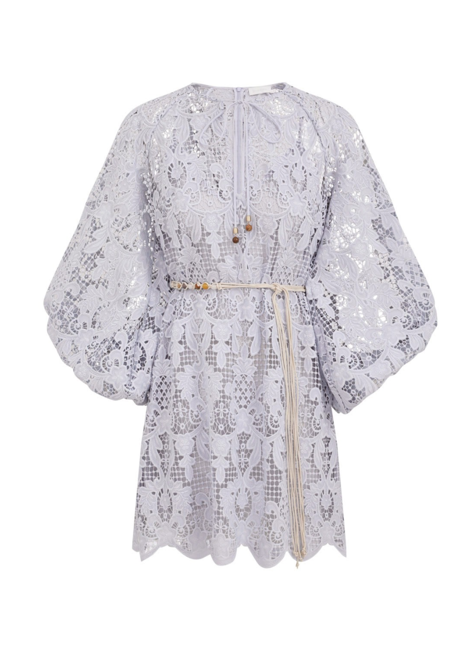 ZIMMERMANN COCO LACE TUNIC MINI DRESS