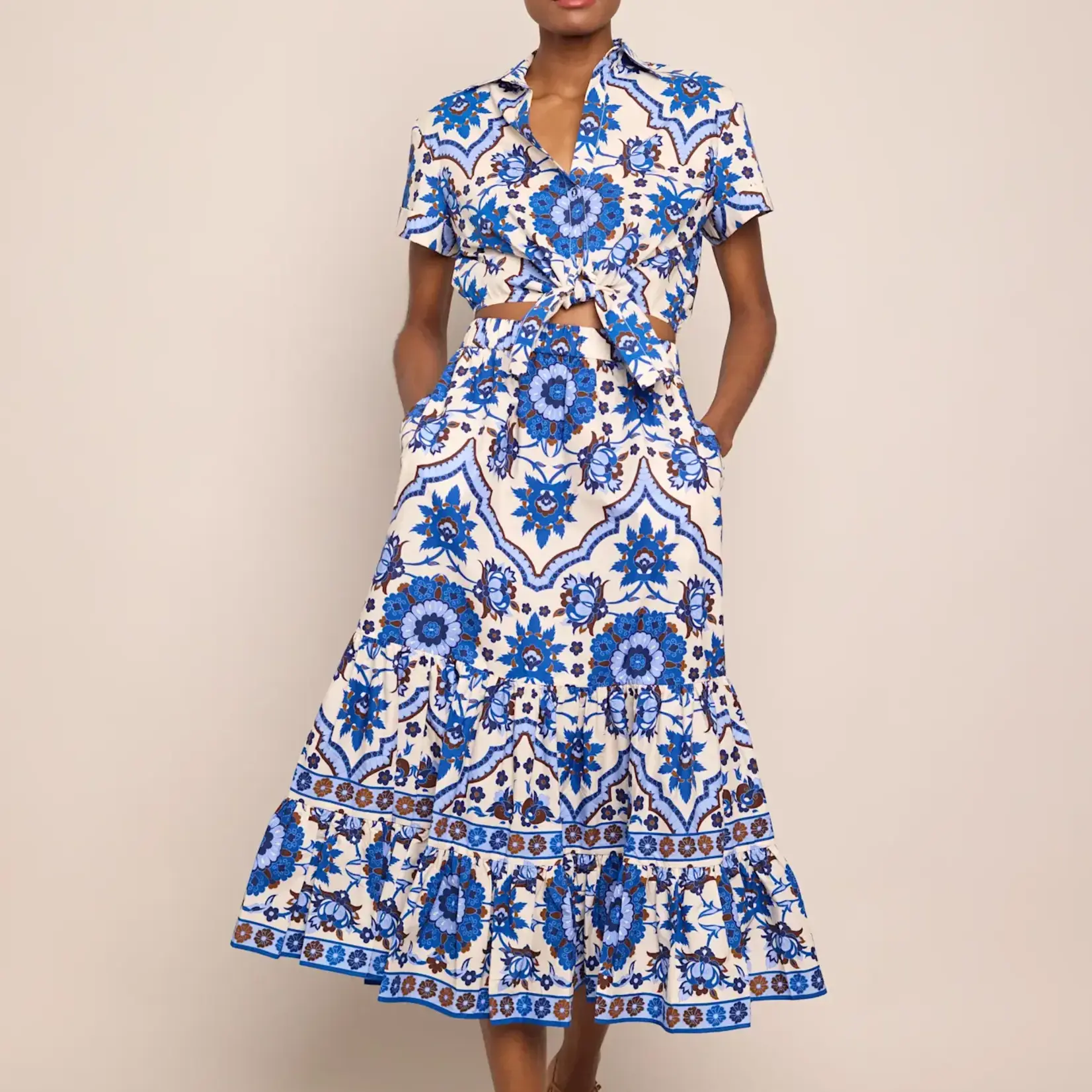 CARA CARA CHASE MIDI SKIRT