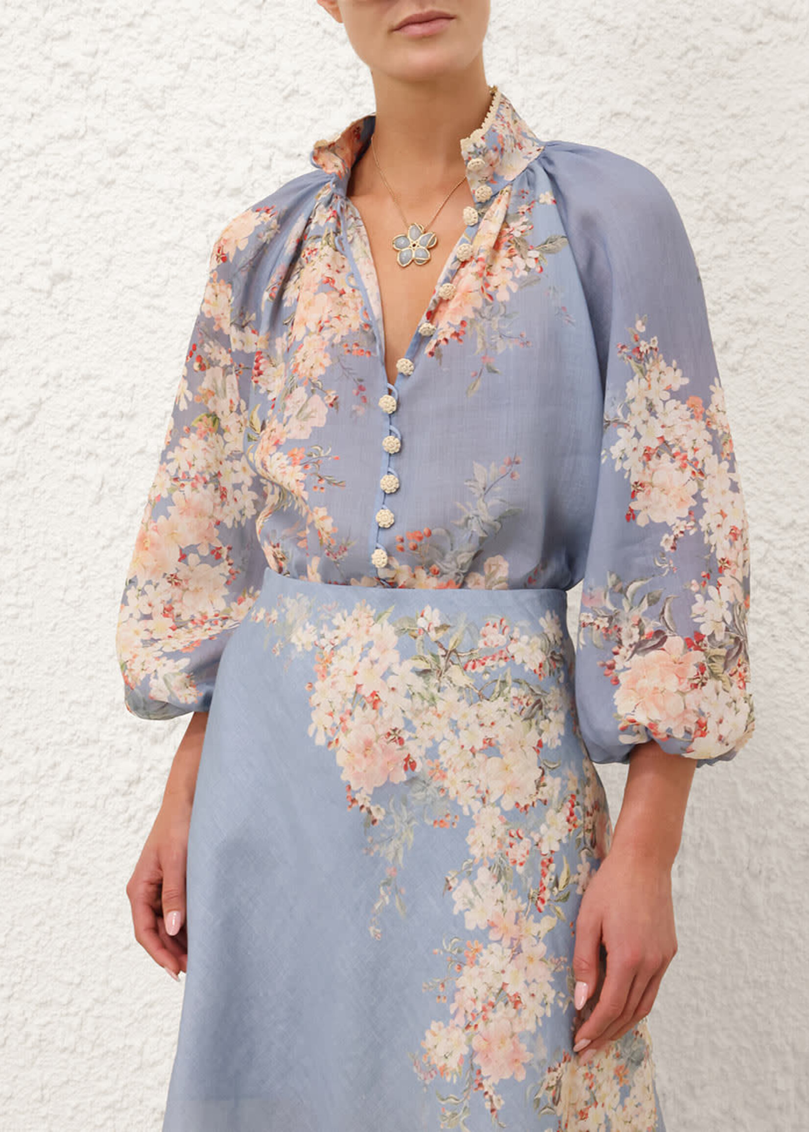 ZIMMERMANN CASCADIAN BILLOW BLOUSE