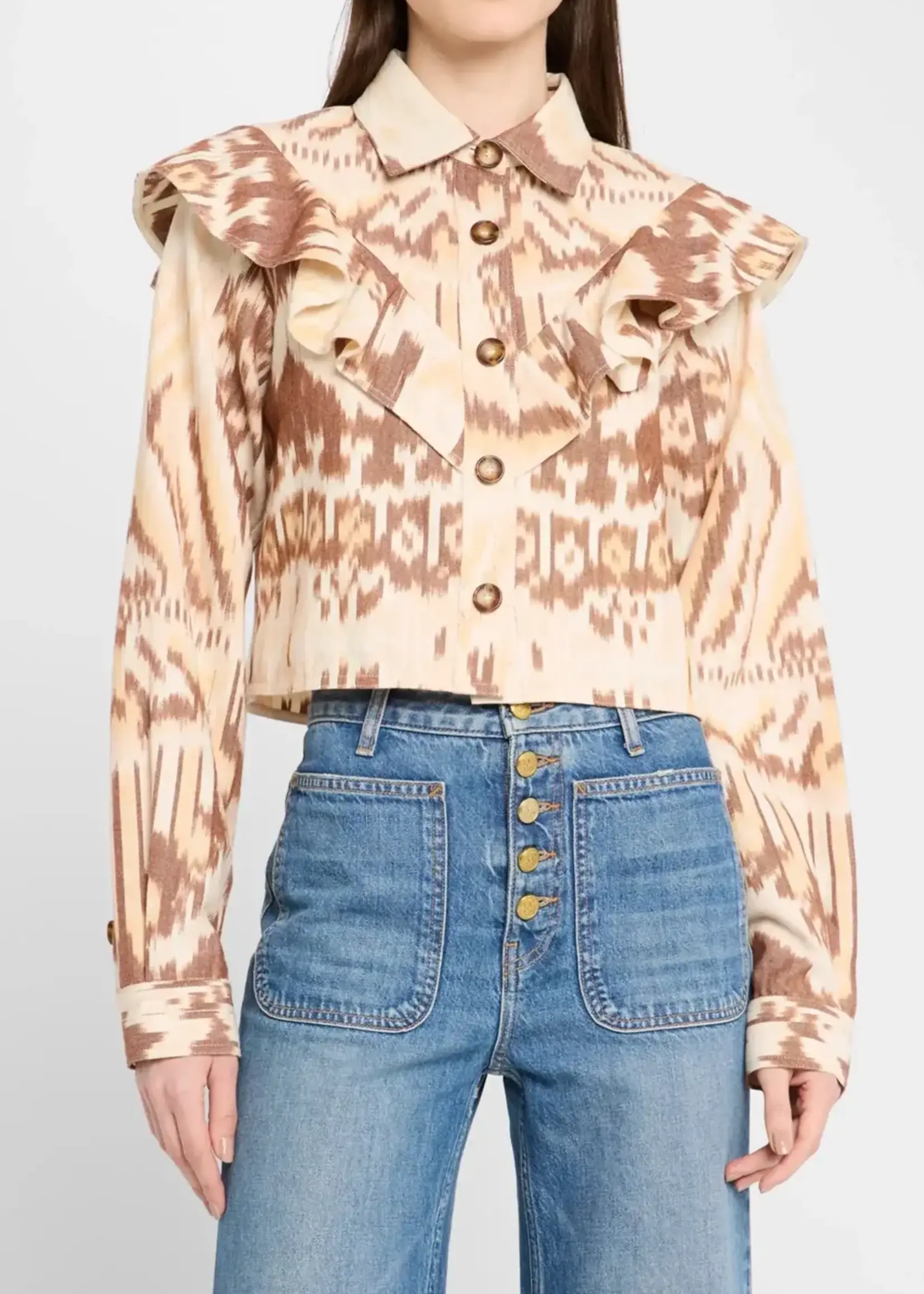 ULLA JOHNSON MATHILDE LONG SLEEVE BLOUSE
