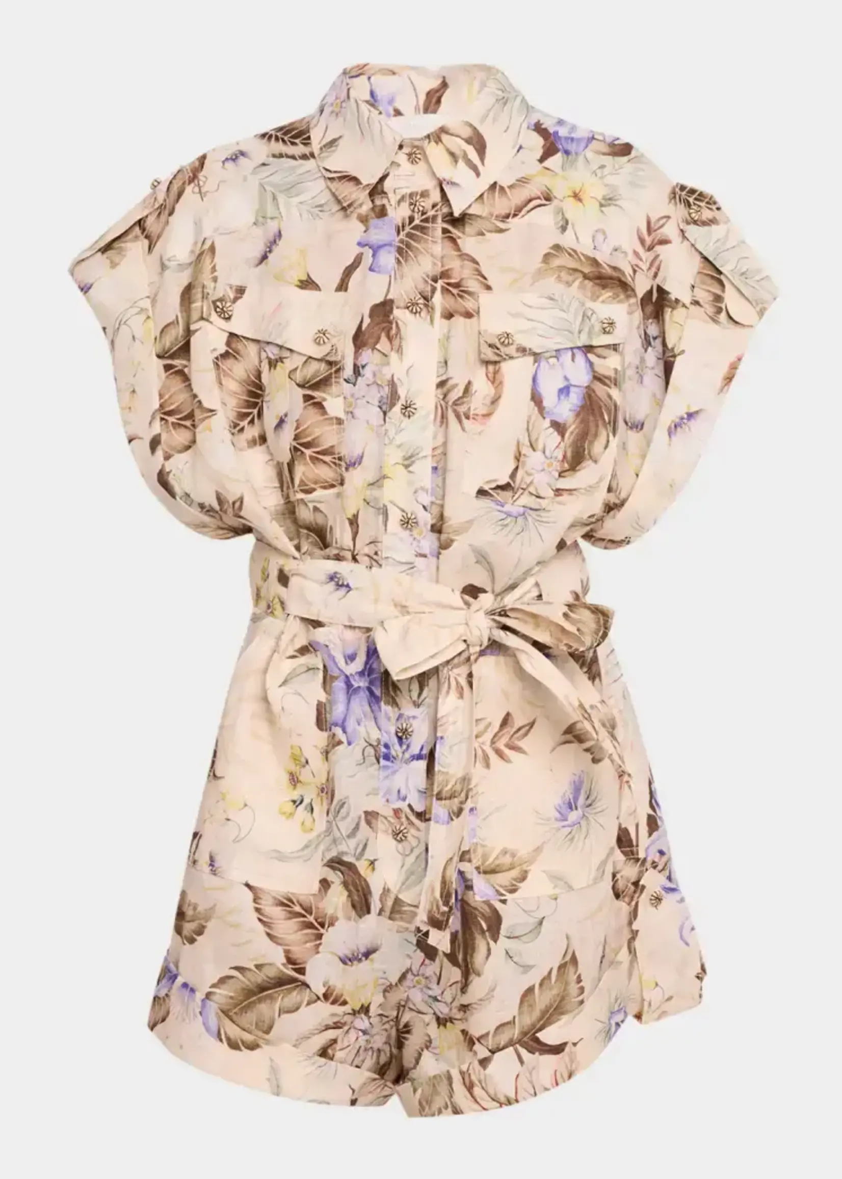 ZIMMERMANN COCO CUFFED PLAYSUIT
