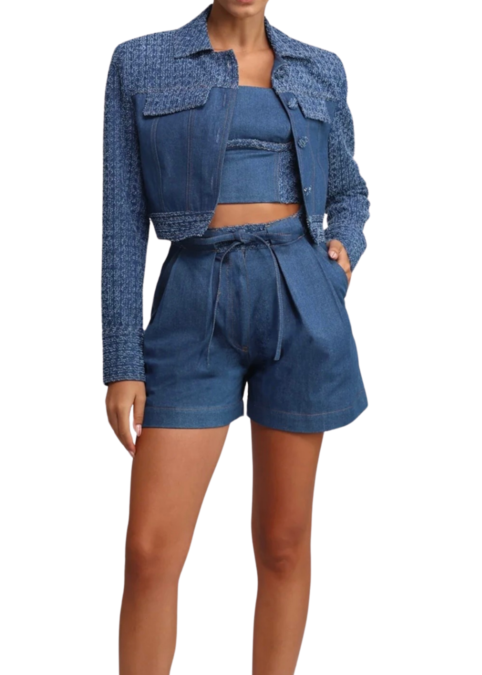 SABINA MUSAYEV GRAY BERMUDA SHORTS