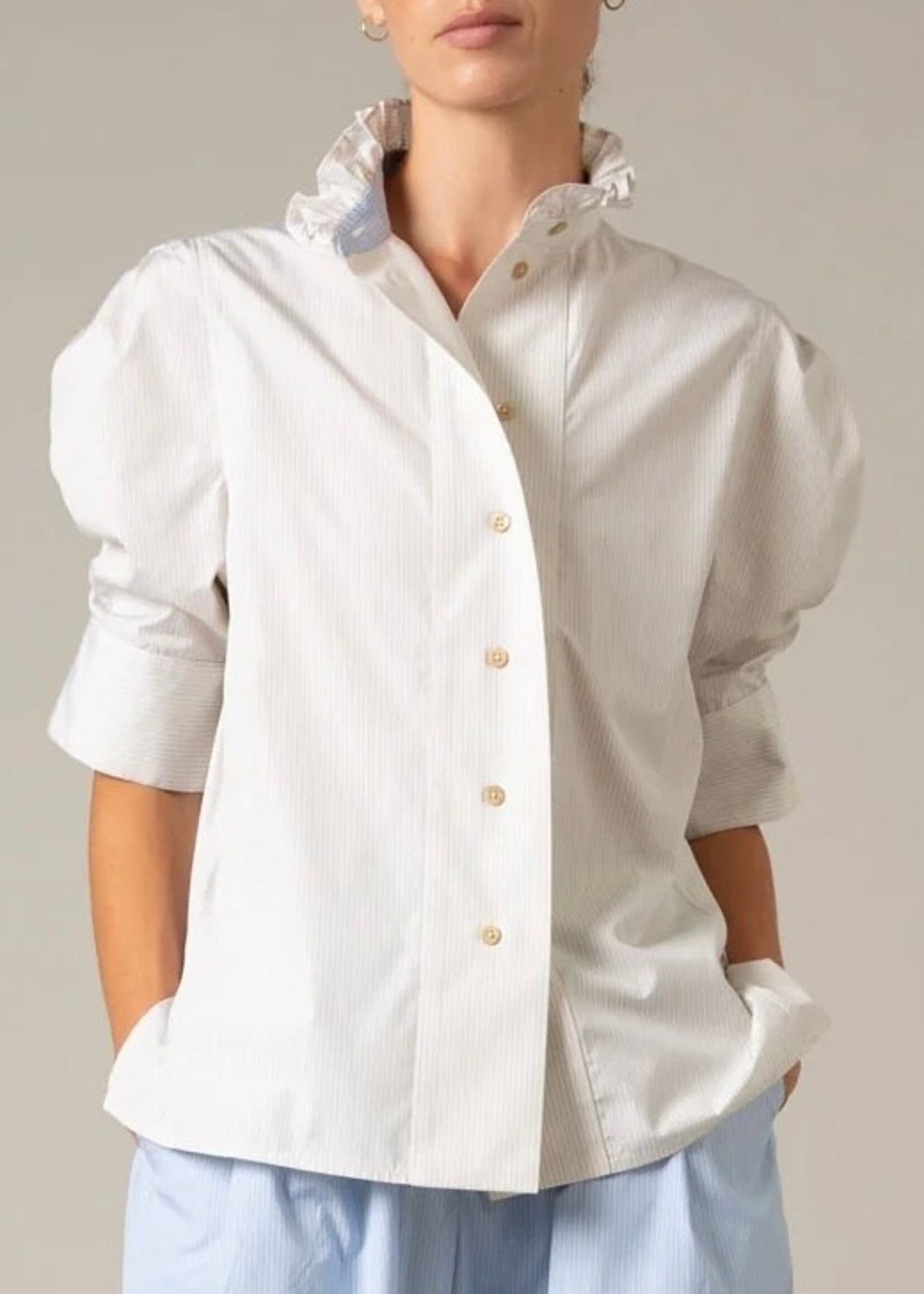 THIERRY COLSON VITA LADY POPLIN BLOUSE