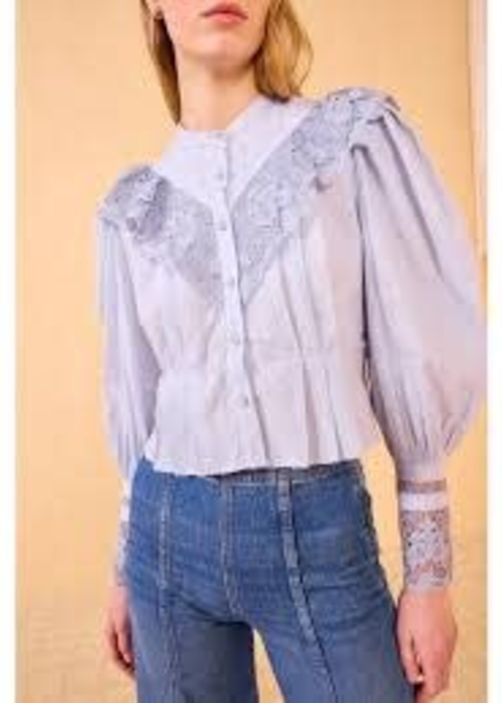 ULLA JOHNSON ESTHER LONG SLEEVE BLOUSE