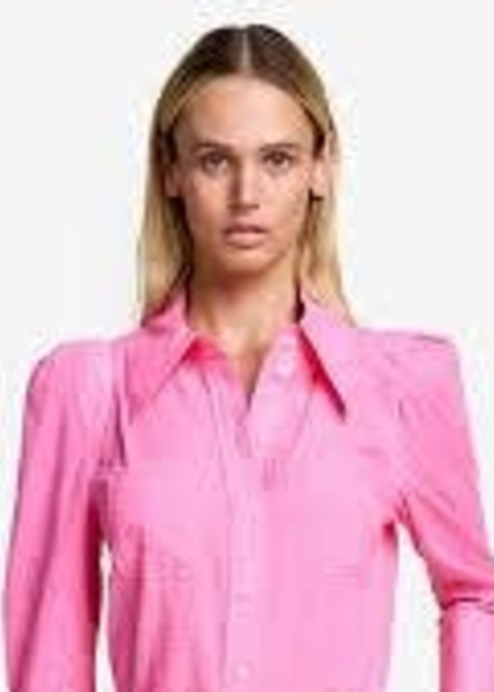 SMYTHE CROP SLEEVE BOX PLEAT SHIRT