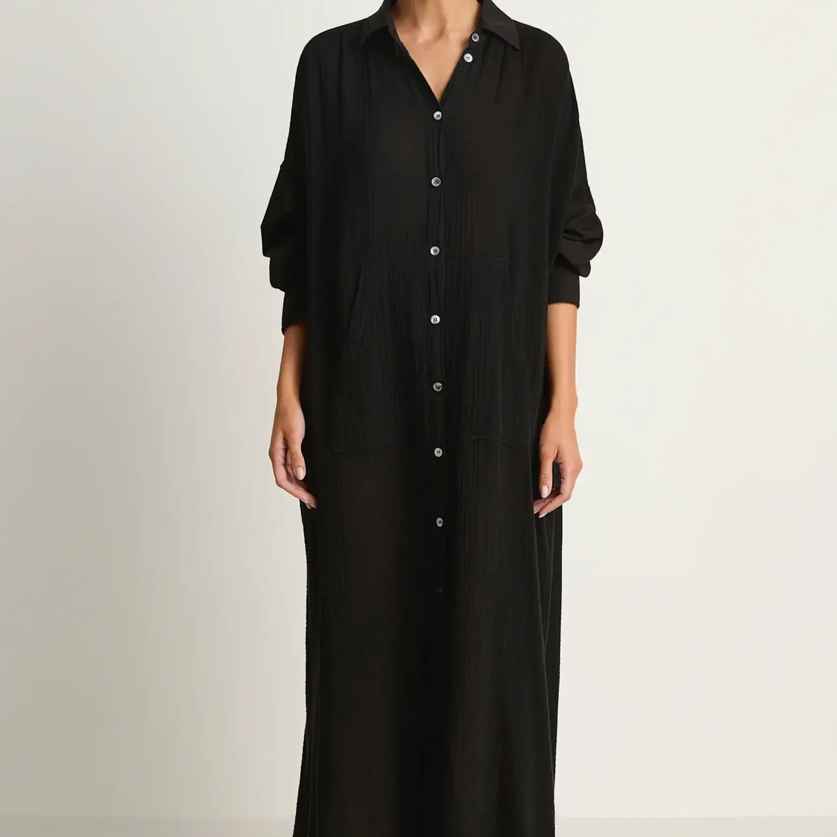 RAQUEL ALLEGRA CAFTAN SHIRT DRESS