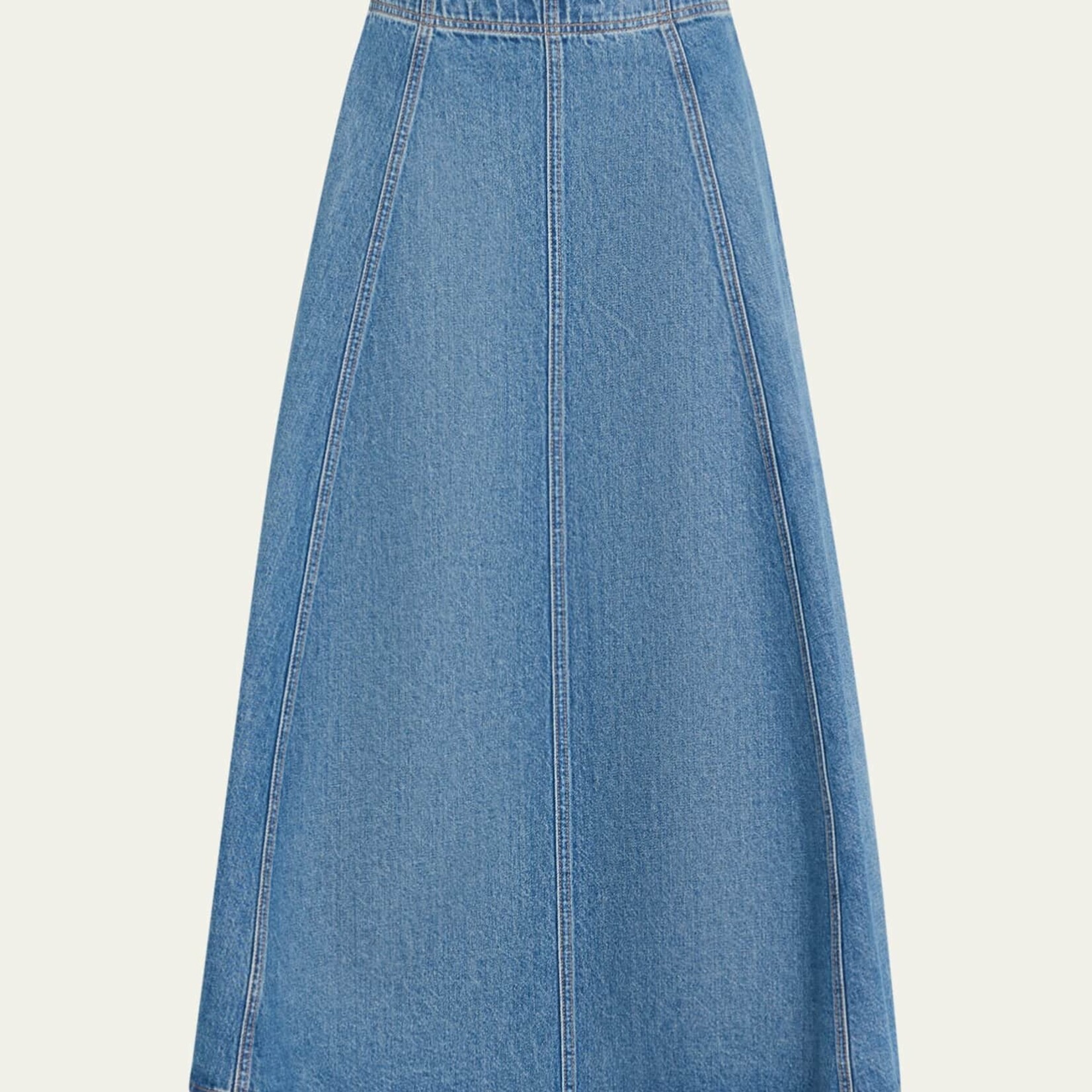 ULLA JOHNSON UMA MIDI DENIM SKIRT
