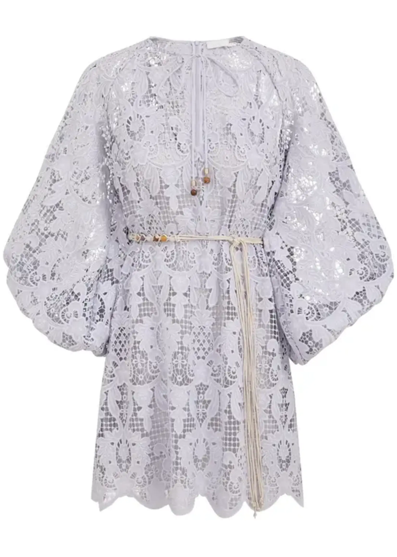 ZIMMERMANN COCO LACE TUNIC MINI DRESS