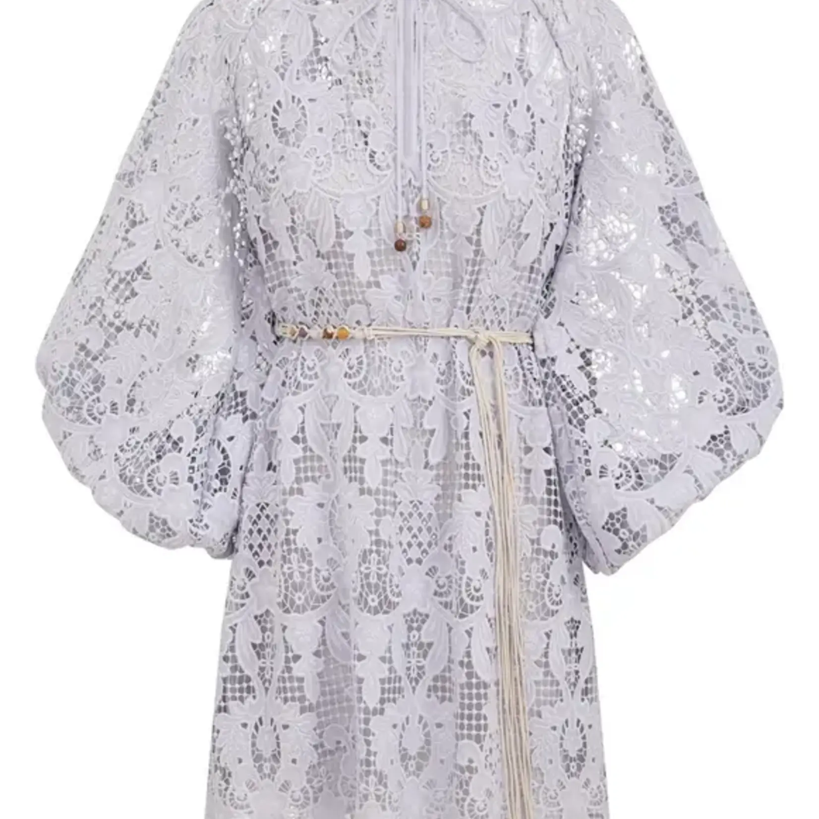 ZIMMERMANN COCO LACE TUNIC MINI DRESS