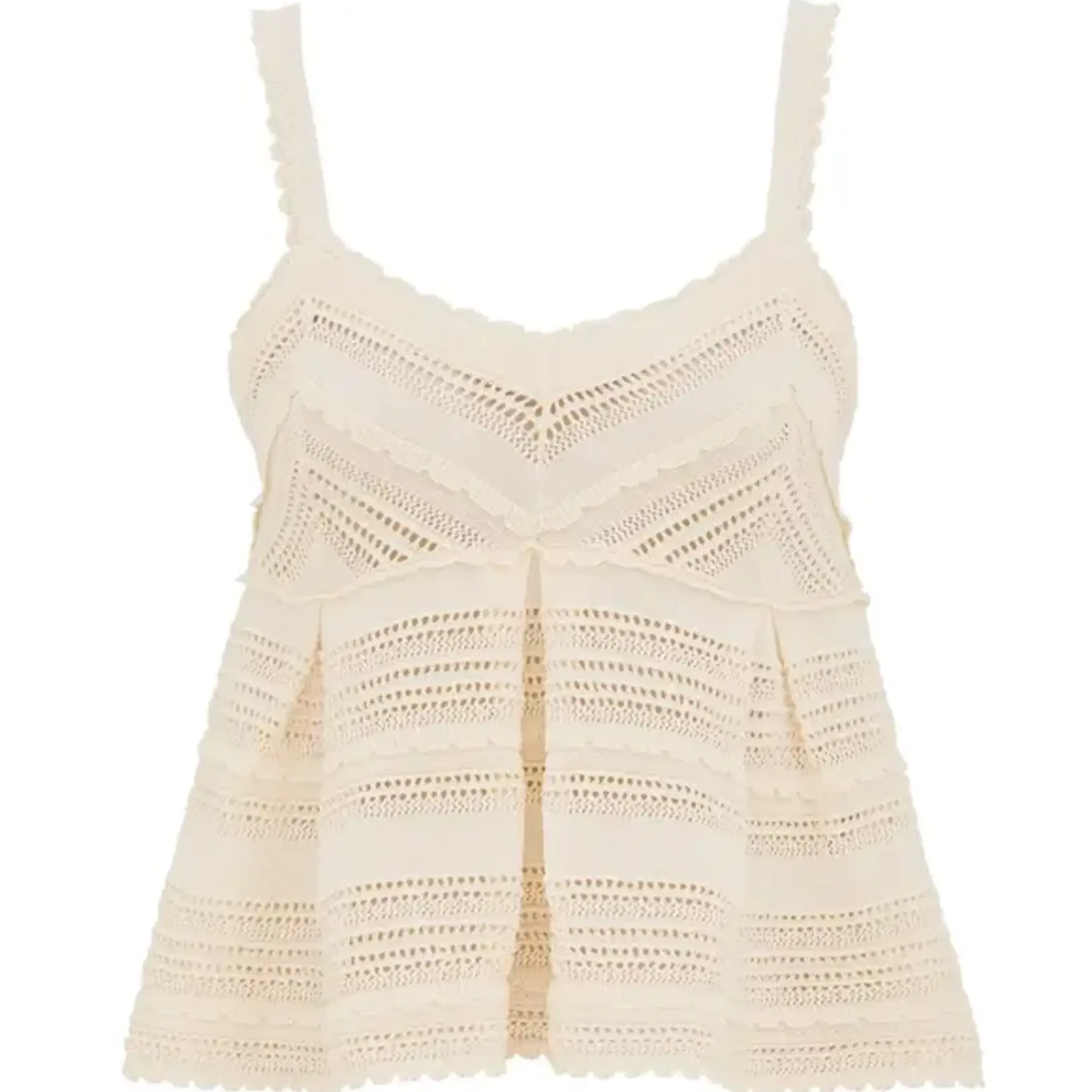 ZIMMERMANN LUCKY LACE KNIT TANK