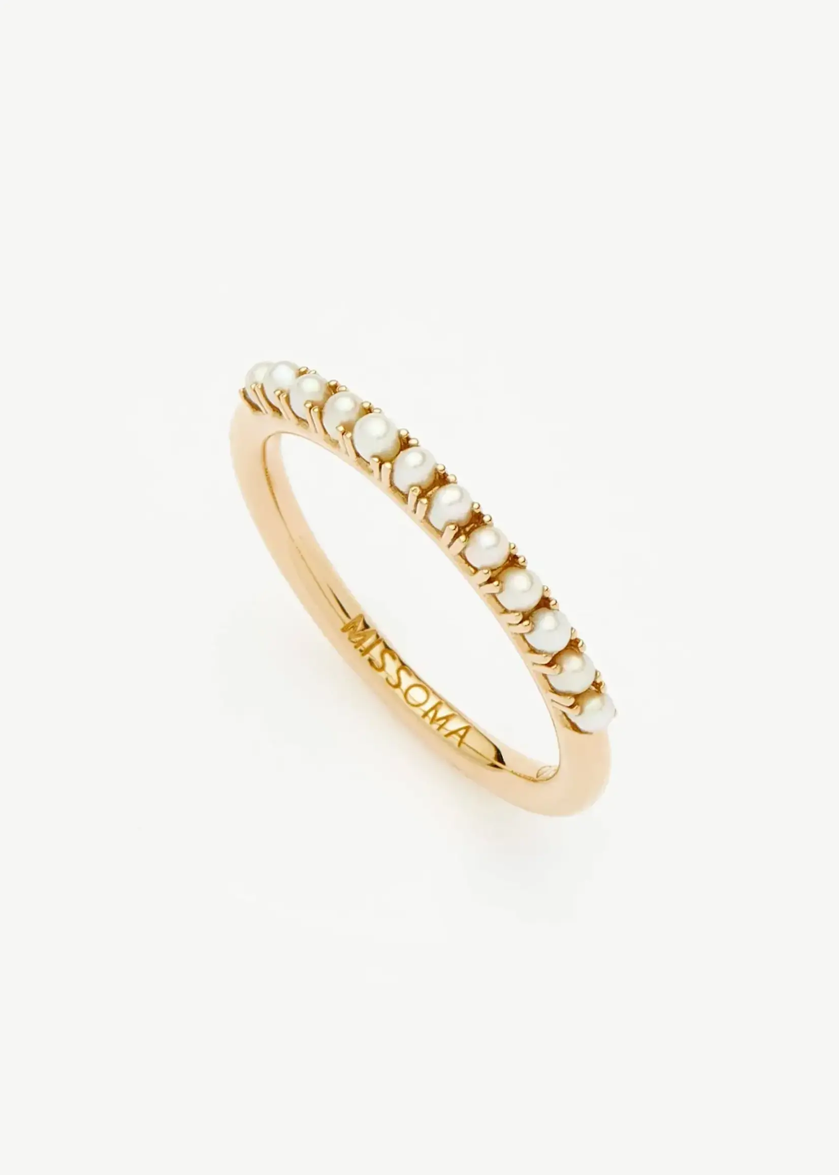 MISSOMA FINE HALF ETERNITY PEARL RING