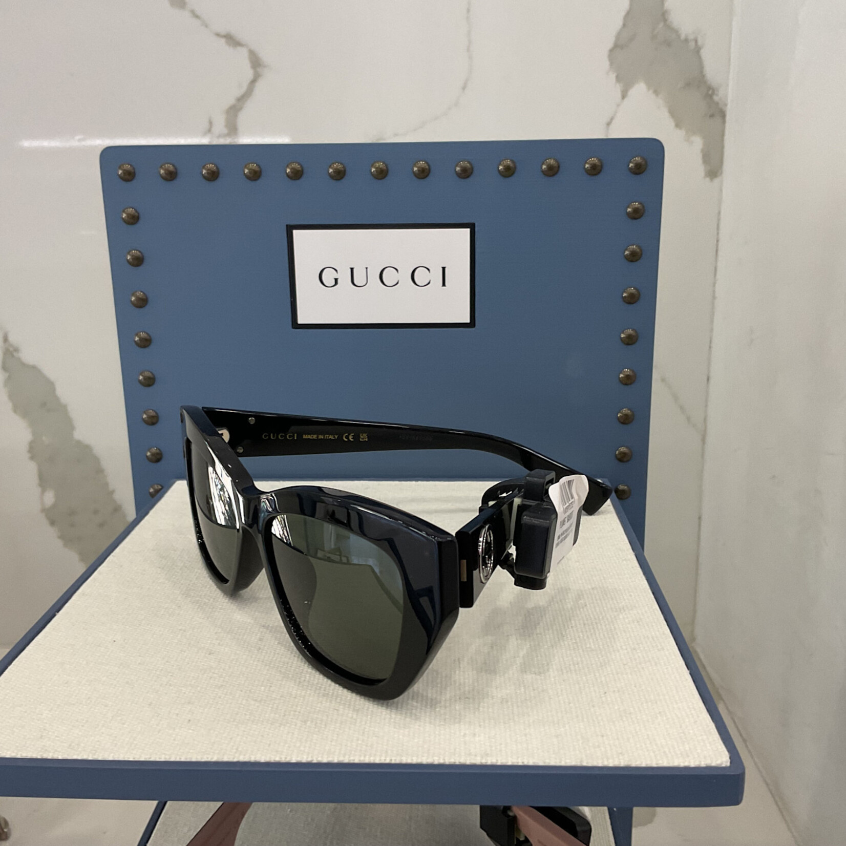 GUCCI EMBLEM RECYCLED ACETATE SUNGLASSES