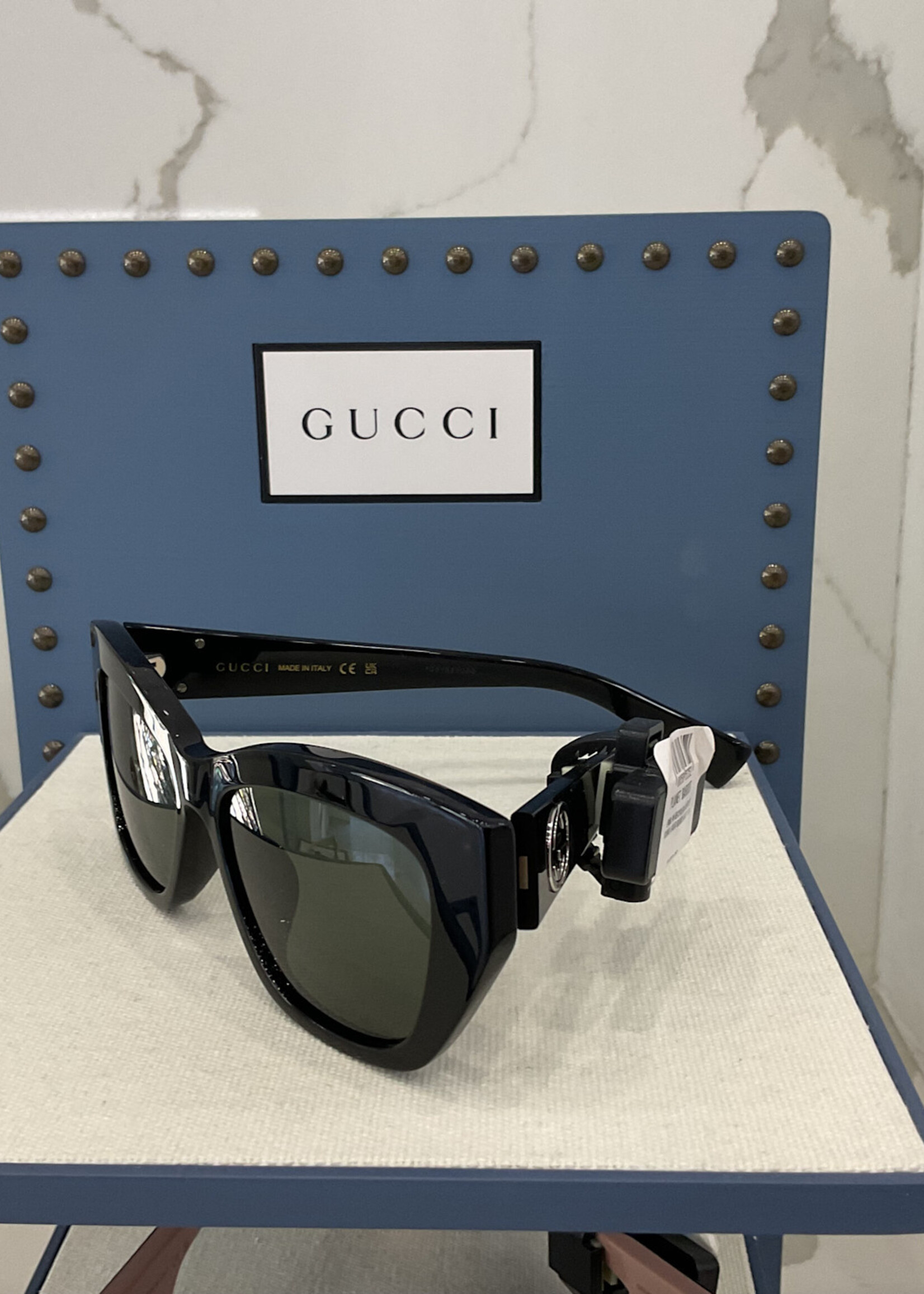 GUCCI EMBLEM RECYCLED ACETATE SUNGLASSES