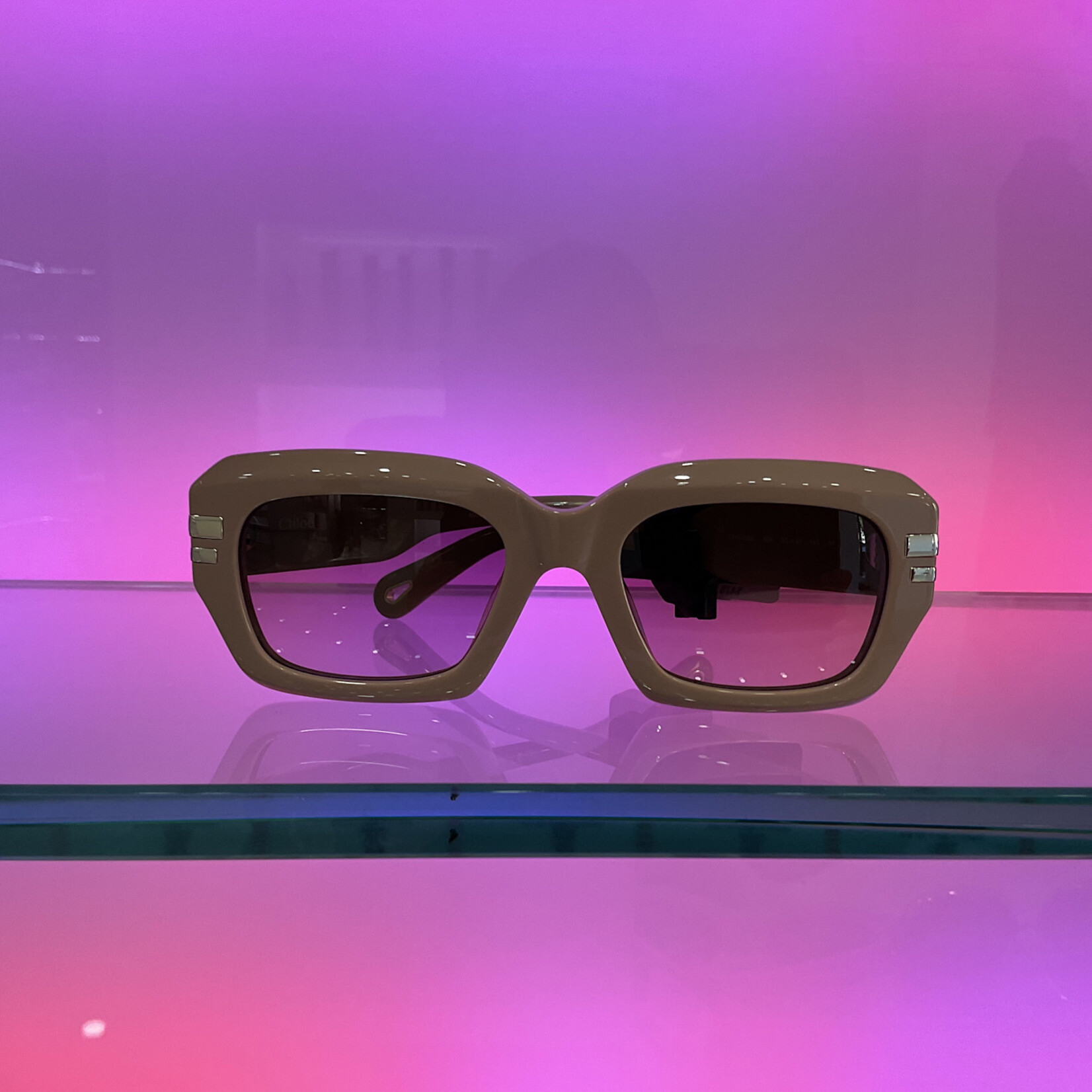 CHLOE NUDE RECYCLED ACETATE SUNGLASSES