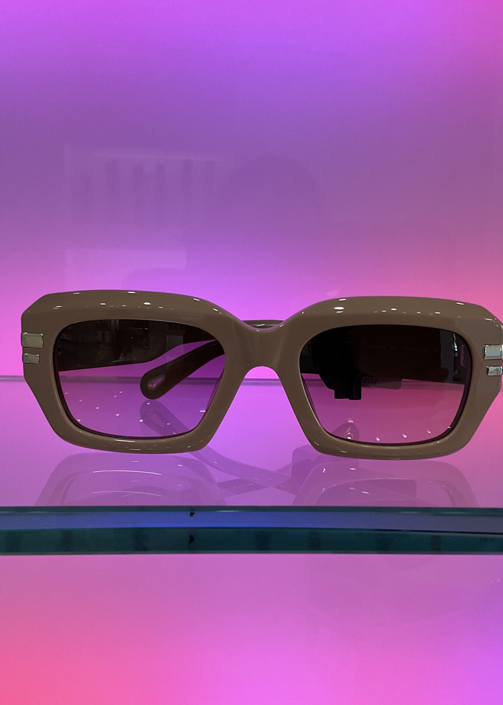 CHLOE NUDE RECYCLED ACETATE SUNGLASSES