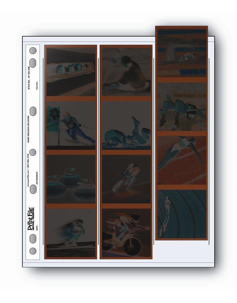 Print File Printfile 120-3HB Archival Negative Preservers 120 size 3 strips of 4 negatives - 25 Pack