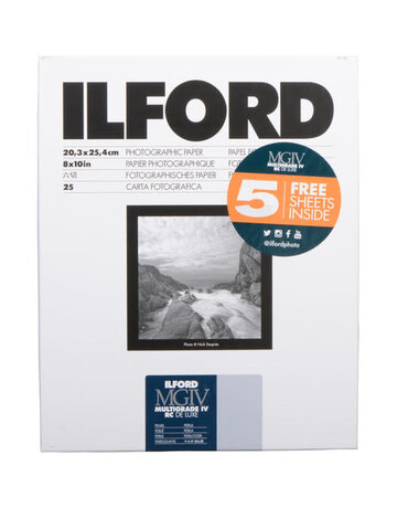 Ilford Ilford Multigrade MGIV RC Deluxe 8x10 Pearl 25 Sheet +5