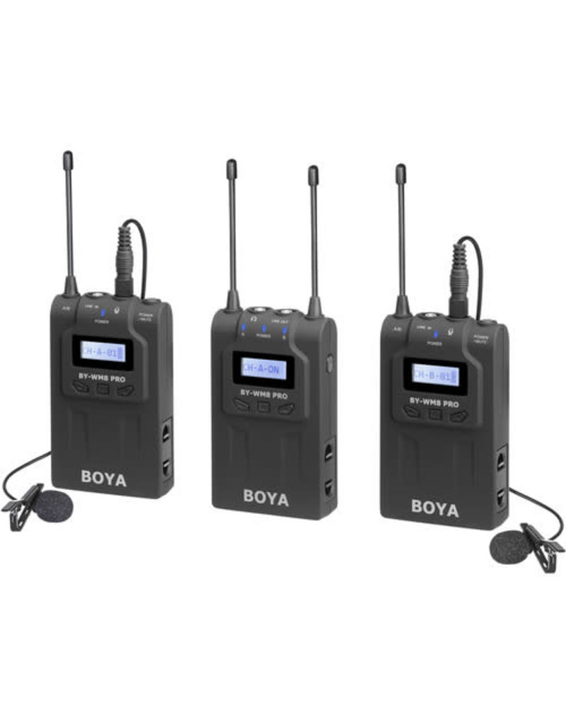 Boya Boya BY-WM8-PRO-2K UHF Wireless Lavalier Kit 2 Transmitters & 1 Receiver