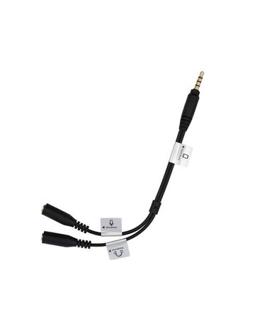 Promaster Audio Cable 3.5mm TRRS male straight - dual 3.5mm female straight - 7 1/2" straight splitter