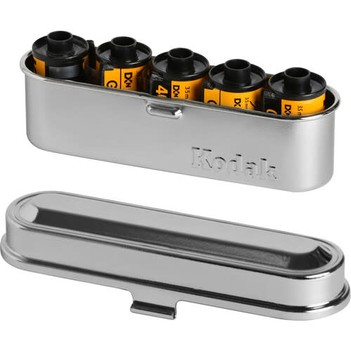 KODAK FILM CASE 35MM (Silver Lid/Silver Body) - Tuttle Cameras