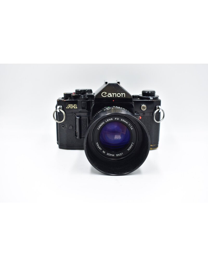 Canon Pre-Owned Canon A-1 With 50mm F1.4 FD Lens Black