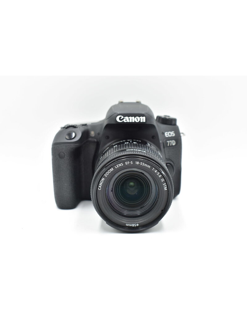 Canon Pre-Owned Canon EOS 77D W/18-55 F3.5 Lens  {24.2MP}