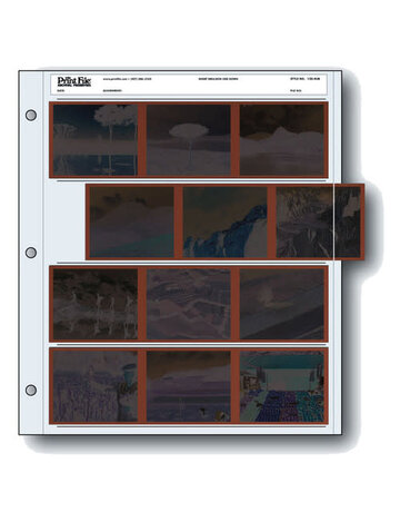 Print File Printfile 120-4B Archival Negative Preservers 120 size 4 strips of 3 negatives - 25 pack