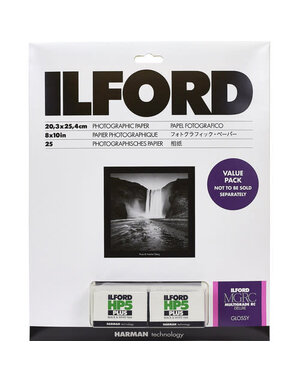 Ilford Ilford MULTIGRADE RC Deluxe Paper and HP5 Plus Value Pack (Glossy, 8 x 10", 25 Sheets)