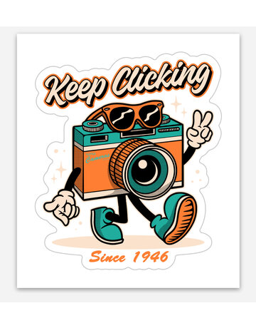 Tuttle Cameras Keep Clicking Sticker ✌