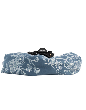 CAPTURING COUTURE Capturing Couture Poppy Blue Scarf with Pocket